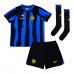 Inter Milan Alessandro Bastoni #95 Hjemmedraktsett Barn 2023-24 Kortermet (+ Korte bukser)